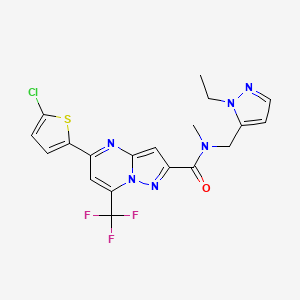 5-(5-chlorothiophen-2-yl)-N-[(1-ethyl-1H-pyrazol-5-yl)methyl]-N-methyl-7-(trifluoromethyl)pyrazolo[1,5-a]pyrimidine-2-carboxamide