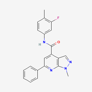 N-(3-fluoro-4-methylphenyl)-1-methyl-6-phenyl-1H-pyrazolo[3,4-b]pyridine-4-carboxamide