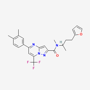 5-(3,4-dimethylphenyl)-N-[4-(furan-2-yl)butan-2-yl]-N-methyl-7-(trifluoromethyl)pyrazolo[1,5-a]pyrimidine-2-carboxamide