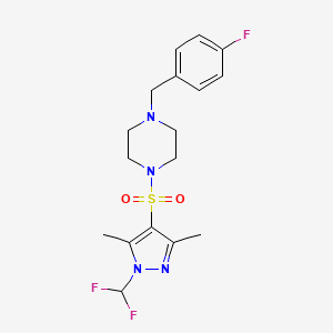 1-{[1-(difluoromethyl)-3,5-dimethyl-1H-pyrazol-4-yl]sulfonyl}-4-(4-fluorobenzyl)piperazine