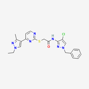 N-(1-benzyl-4-chloro-1H-pyrazol-3-yl)-2-{[4-(1-ethyl-3-methyl-1H-pyrazol-4-yl)pyrimidin-2-yl]sulfanyl}acetamide