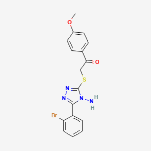 2-{[4-amino-5-(2-bromophenyl)-4H-1,2,4-triazol-3-yl]sulfanyl}-1-(4-methoxyphenyl)ethanone