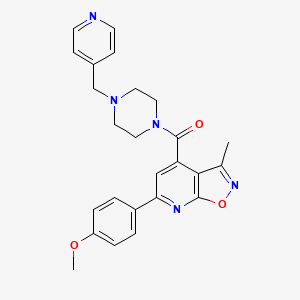 molecular formula C25H25N5O3 B10940021 [6-(4-Methoxyphenyl)-3-methyl[1,2]oxazolo[5,4-b]pyridin-4-yl][4-(pyridin-4-ylmethyl)piperazin-1-yl]methanone 