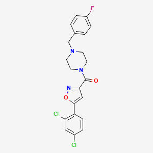 [5-(2,4-Dichlorophenyl)-1,2-oxazol-3-yl][4-(4-fluorobenzyl)piperazin-1-yl]methanone