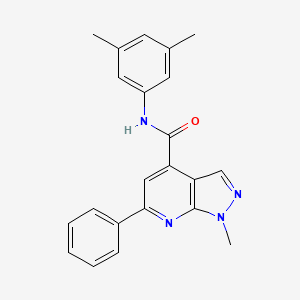 molecular formula C22H20N4O B10940053 N-(3,5-dimethylphenyl)-1-methyl-6-phenyl-1H-pyrazolo[3,4-b]pyridine-4-carboxamide 