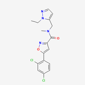 5-(2,4-dichlorophenyl)-N-[(1-ethyl-1H-pyrazol-5-yl)methyl]-N-methyl-1,2-oxazole-3-carboxamide