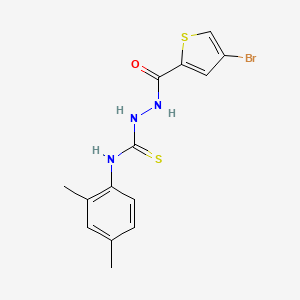 molecular formula C14H14BrN3OS2 B10940088 2-[(4-bromothiophen-2-yl)carbonyl]-N-(2,4-dimethylphenyl)hydrazinecarbothioamide 