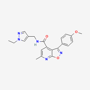 molecular formula C21H21N5O3 B10940107 N-[(1-ethyl-1H-pyrazol-4-yl)methyl]-3-(4-methoxyphenyl)-6-methyl[1,2]oxazolo[5,4-b]pyridine-4-carboxamide 