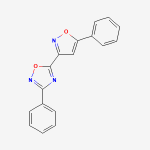 3-Phenyl-5-(5-phenyl-1,2-oxazol-3-yl)-1,2,4-oxadiazole