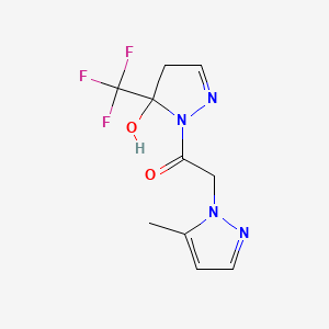 1-[5-hydroxy-5-(trifluoromethyl)-4,5-dihydro-1H-pyrazol-1-yl]-2-(5-methyl-1H-pyrazol-1-yl)ethanone