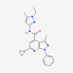 6-cyclopropyl-N-(1-ethyl-5-methyl-1H-pyrazol-3-yl)-3-methyl-1-phenyl-1H-pyrazolo[3,4-b]pyridine-4-carboxamide