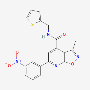 3-methyl-6-(3-nitrophenyl)-N-(thiophen-2-ylmethyl)[1,2]oxazolo[5,4-b]pyridine-4-carboxamide