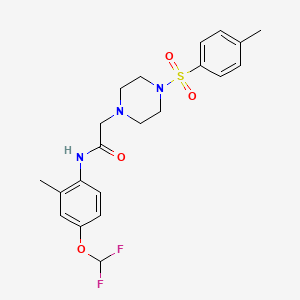 N-[4-(difluoromethoxy)-2-methylphenyl]-2-{4-[(4-methylphenyl)sulfonyl]piperazin-1-yl}acetamide