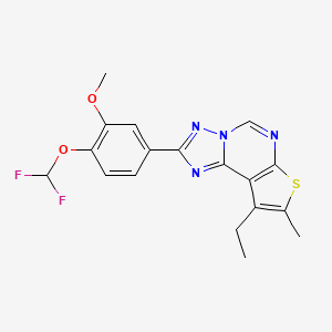 2-[4-(Difluoromethoxy)-3-methoxyphenyl]-9-ethyl-8-methylthieno[3,2-e][1,2,4]triazolo[1,5-c]pyrimidine