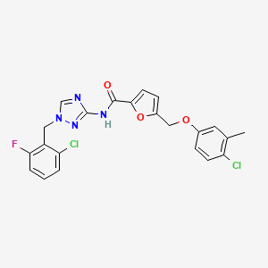 N-[1-(2-chloro-6-fluorobenzyl)-1H-1,2,4-triazol-3-yl]-5-[(4-chloro-3-methylphenoxy)methyl]furan-2-carboxamide