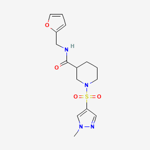 N-(furan-2-ylmethyl)-1-[(1-methyl-1H-pyrazol-4-yl)sulfonyl]piperidine-3-carboxamide