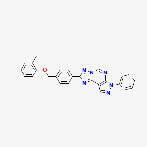 2,4-Dimethylphenyl [4-(7-phenyl-7H-pyrazolo[4,3-E][1,2,4]triazolo[1,5-C]pyrimidin-2-YL)benzyl] ether