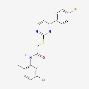 2-{[4-(4-bromophenyl)pyrimidin-2-yl]sulfanyl}-N-(5-chloro-2-methylphenyl)acetamide