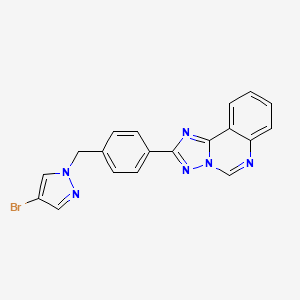 molecular formula C19H13BrN6 B10940287 2-{4-[(4-bromo-1H-pyrazol-1-yl)methyl]phenyl}[1,2,4]triazolo[1,5-c]quinazoline 