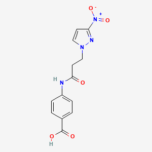 4-{[3-(3-nitro-1H-pyrazol-1-yl)propanoyl]amino}benzoic acid