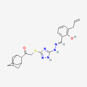 3-Allyl-2-hydroxybenzaldehyde 1-(5-{[2-(2-adamantyl)-2-oxoethyl]sulfanyl}-4H-1,2,4-triazol-3-YL)hydrazone