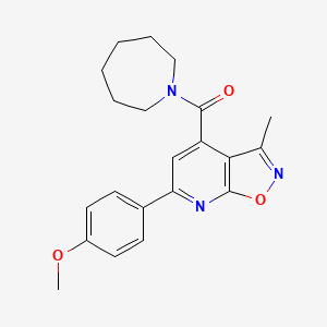 Azepan-1-yl[6-(4-methoxyphenyl)-3-methyl[1,2]oxazolo[5,4-b]pyridin-4-yl]methanone