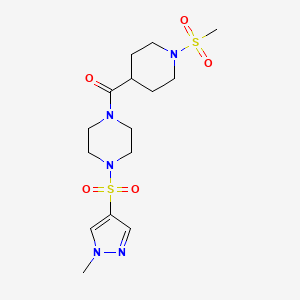 {4-[(1-methyl-1H-pyrazol-4-yl)sulfonyl]piperazin-1-yl}[1-(methylsulfonyl)piperidin-4-yl]methanone