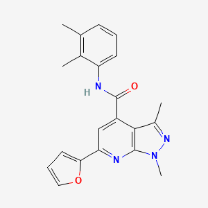 molecular formula C21H20N4O2 B10940395 N-(2,3-dimethylphenyl)-6-(furan-2-yl)-1,3-dimethyl-1H-pyrazolo[3,4-b]pyridine-4-carboxamide 