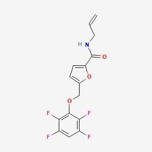 N-(prop-2-en-1-yl)-5-[(2,3,5,6-tetrafluorophenoxy)methyl]furan-2-carboxamide