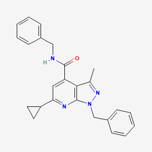 N,1-dibenzyl-6-cyclopropyl-3-methyl-1H-pyrazolo[3,4-b]pyridine-4-carboxamide