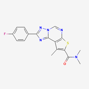 2-(4-fluorophenyl)-N,N,9-trimethylthieno[3,2-e][1,2,4]triazolo[1,5-c]pyrimidine-8-carboxamide