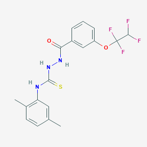 N-(2,5-dimethylphenyl)-2-{[3-(1,1,2,2-tetrafluoroethoxy)phenyl]carbonyl}hydrazinecarbothioamide