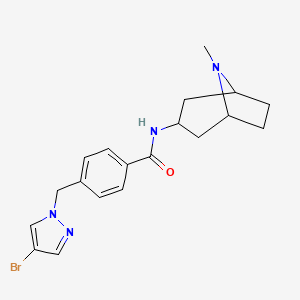 4-[(4-bromo-1H-pyrazol-1-yl)methyl]-N-(8-methyl-8-azabicyclo[3.2.1]oct-3-yl)benzamide