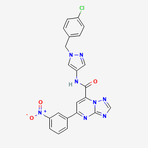 N-[1-(4-chlorobenzyl)-1H-pyrazol-4-yl]-5-(3-nitrophenyl)[1,2,4]triazolo[1,5-a]pyrimidine-7-carboxamide