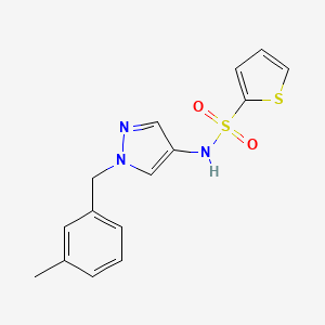 molecular formula C15H15N3O2S2 B10940522 N-[1-(3-methylbenzyl)-1H-pyrazol-4-yl]-2-thiophenesulfonamide 