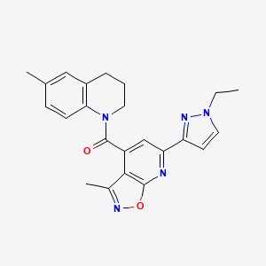 [6-(1-ethyl-1H-pyrazol-3-yl)-3-methyl[1,2]oxazolo[5,4-b]pyridin-4-yl](6-methyl-3,4-dihydroquinolin-1(2H)-yl)methanone