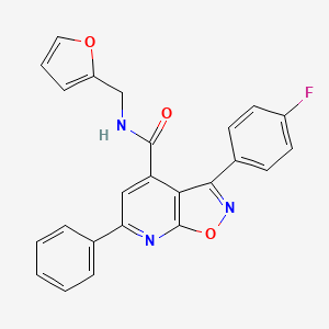 3-(4-fluorophenyl)-N-(furan-2-ylmethyl)-6-phenyl[1,2]oxazolo[5,4-b]pyridine-4-carboxamide