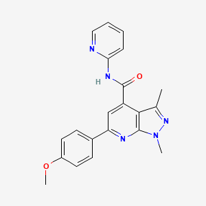 6-(4-methoxyphenyl)-1,3-dimethyl-N-(pyridin-2-yl)-1H-pyrazolo[3,4-b]pyridine-4-carboxamide