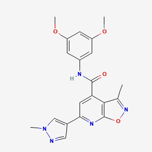 N-(3,5-dimethoxyphenyl)-3-methyl-6-(1-methyl-1H-pyrazol-4-yl)[1,2]oxazolo[5,4-b]pyridine-4-carboxamide