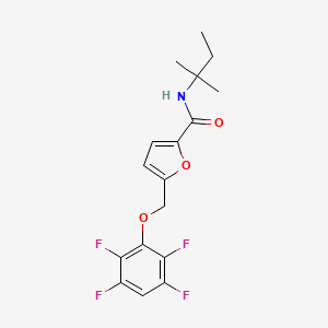 molecular formula C17H17F4NO3 B10940704 N-(2-methylbutan-2-yl)-5-[(2,3,5,6-tetrafluorophenoxy)methyl]furan-2-carboxamide 