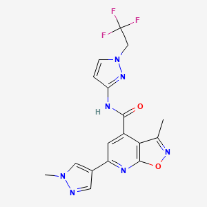 3-methyl-6-(1-methyl-1H-pyrazol-4-yl)-N-[1-(2,2,2-trifluoroethyl)-1H-pyrazol-3-yl][1,2]oxazolo[5,4-b]pyridine-4-carboxamide