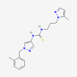 molecular formula C19H24N6S B10940712 1-[1-(2-methylbenzyl)-1H-pyrazol-4-yl]-3-[3-(5-methyl-1H-pyrazol-1-yl)propyl]thiourea 