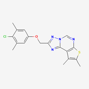 2-[(4-Chloro-3,5-dimethylphenoxy)methyl]-8,9-dimethylthieno[3,2-e][1,2,4]triazolo[1,5-c]pyrimidine