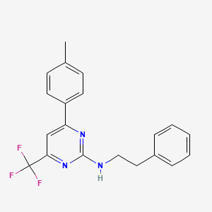 4-(4-methylphenyl)-N-(2-phenylethyl)-6-(trifluoromethyl)pyrimidin-2-amine