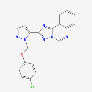 2-{1-[(4-chlorophenoxy)methyl]-1H-pyrazol-5-yl}[1,2,4]triazolo[1,5-c]quinazoline