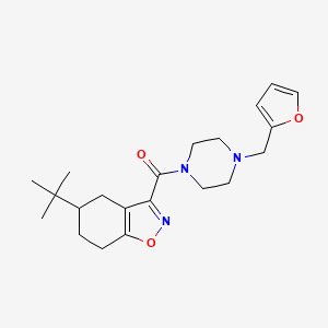 (5-Tert-butyl-4,5,6,7-tetrahydro-1,2-benzoxazol-3-yl)[4-(furan-2-ylmethyl)piperazin-1-yl]methanone