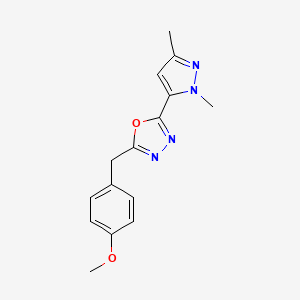 2-(1,3-dimethyl-1H-pyrazol-5-yl)-5-(4-methoxybenzyl)-1,3,4-oxadiazole