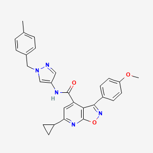 6-cyclopropyl-3-(4-methoxyphenyl)-N-[1-(4-methylbenzyl)-1H-pyrazol-4-yl][1,2]oxazolo[5,4-b]pyridine-4-carboxamide