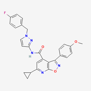 6-cyclopropyl-N-[1-(4-fluorobenzyl)-1H-pyrazol-3-yl]-3-(4-methoxyphenyl)[1,2]oxazolo[5,4-b]pyridine-4-carboxamide