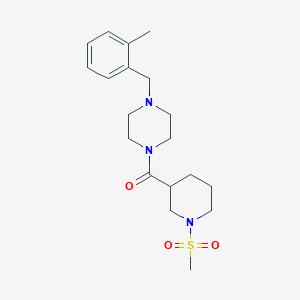 molecular formula C19H29N3O3S B10940790 [4-(2-Methylbenzyl)piperazin-1-yl][1-(methylsulfonyl)piperidin-3-yl]methanone 